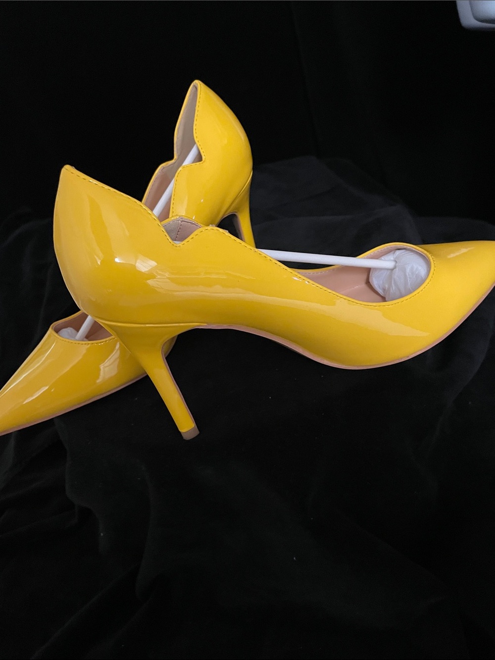 Women’s JOY IN LOVE Pointed Toe Stiletto High Heel Pumps Yellow Sz 10.5